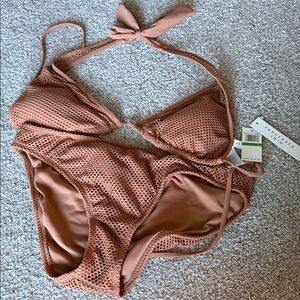 Sanctuary Tan Mesh Bikini